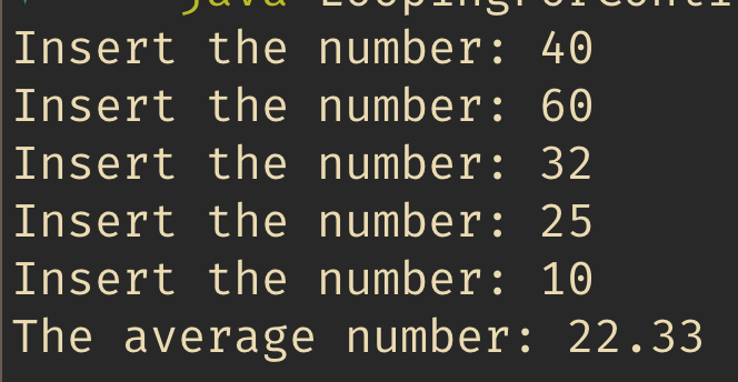 Looping Continue Output